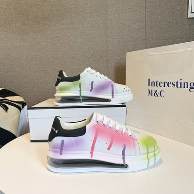 HIT Tenisi moderni de primăvară pentru damă, cu talpă plată colorată