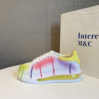 HIT Tenisi moderni de primăvară pentru damă, cu talpă plată colorată