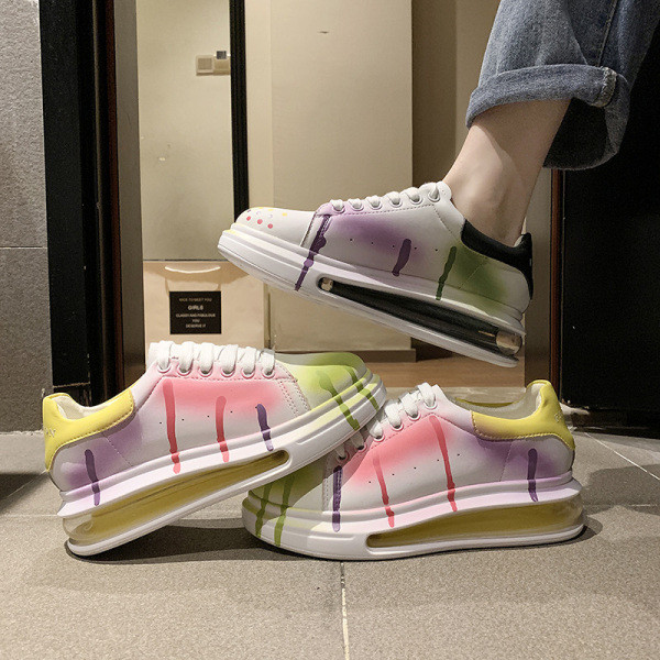 HIT Tenisi moderni de primăvară pentru damă, cu talpă plată colorată