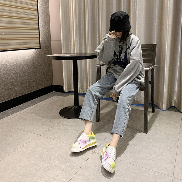 HIT Tenisi moderni de primăvară pentru damă, cu talpă plată colorată