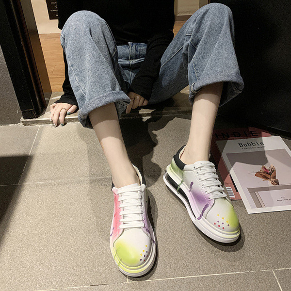 HIT Tenisi moderni de primăvară pentru damă, cu talpă plată colorată