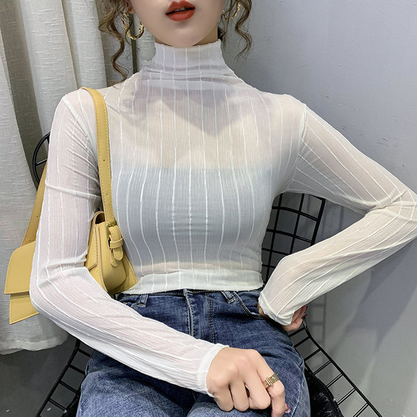 Ikdienas sieviešu blūze ar augstu apkakli