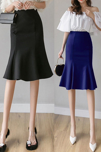 Sieviešu ikdienas svārki ar augstu vidukli - piegriezuma modelis