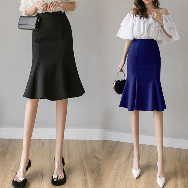 Sieviešu ikdienas svārki ar augstu vidukli - piegriezuma modelis