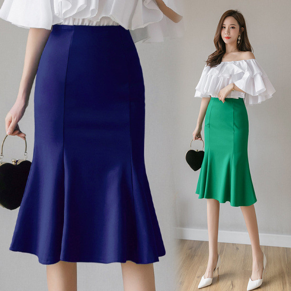 Sieviešu ikdienas svārki ar augstu vidukli - piegriezuma modelis