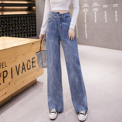 Ευρύ μοντέλο γυναικεία τζιν με ψηλή μέση