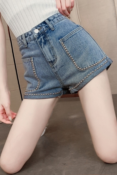 Γυναικεία casual σορτς με τσέπες και ψηλή μέση