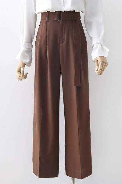 Κομψό γυναικείο παντελόνι  με ψηλή μέση και ζώνη