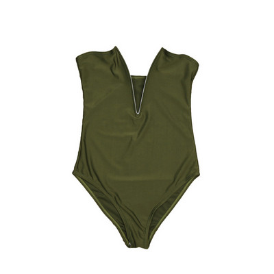 Divatos női fürdőruha V-nyakkal