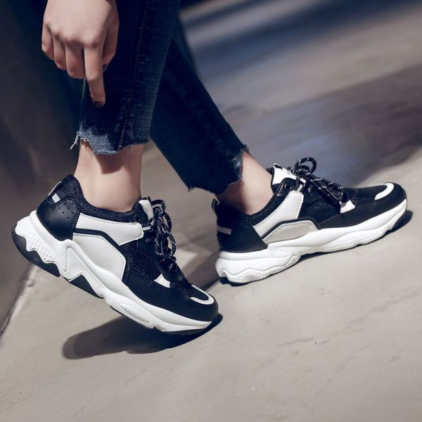 Tenisi casual dama cu sireturi colorate si talpa plata