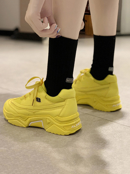 Αθλητικά πάνινα γυναικεία παπούτσια ανοιξιάτικα με  πολύχρωμοι δεσμοί