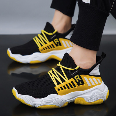 Maraton casual pentru bărbați, cu talpă înaltă și șireturi