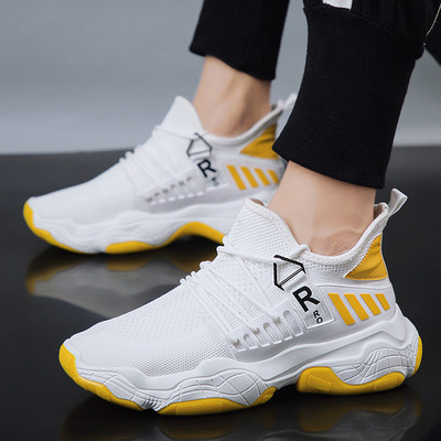 Maraton casual pentru bărbați, cu talpă înaltă și șireturi