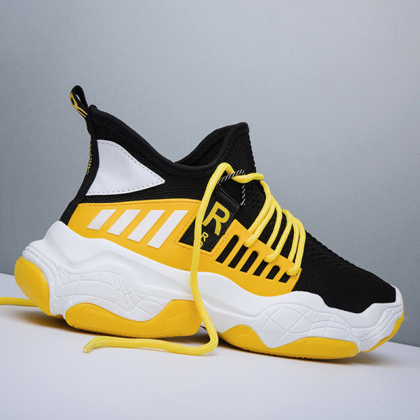 Maraton casual pentru bărbați, cu talpă înaltă și șireturi