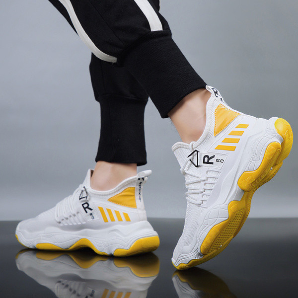 Maraton casual pentru bărbați, cu talpă înaltă și șireturi