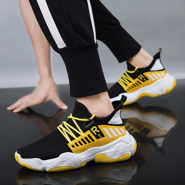 Maraton casual pentru bărbați, cu talpă înaltă și șireturi