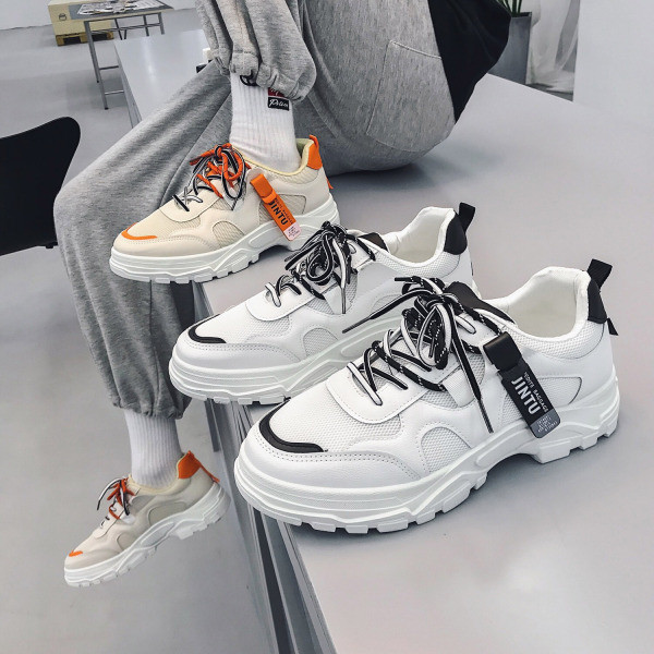 Vīriešu pavasara ikdienas kedas ar mežģīnēm un raupju zoli