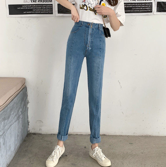 Νέο μοντέλο γυναικεία τζιν ανοιξιάτικα με ψηλή  μέση