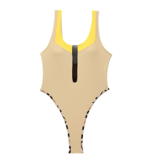 Stilingas pilnas maudymosi kostiumėlis su paminkštinimu ir kirpimu