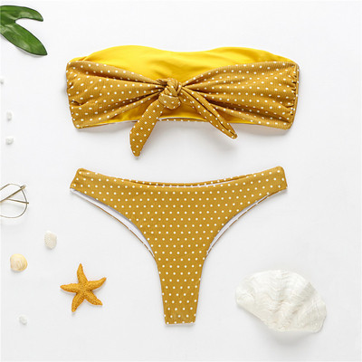 Γυναικείο μοντέρνο μαγιό πουά μπικίνι