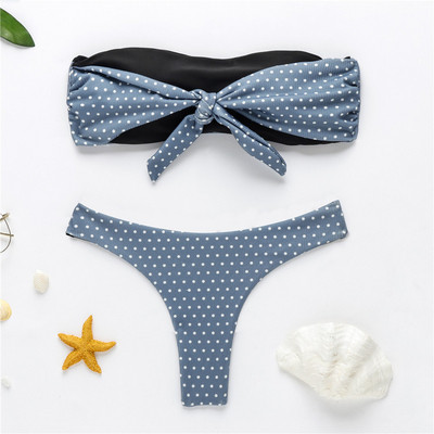 Γυναικείο μοντέρνο μαγιό πουά μπικίνι