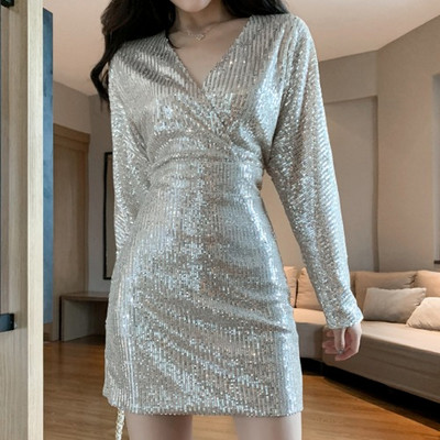 Γυναικείο κομψό φόρεμα εξώπλατο με λαιμόκοψη