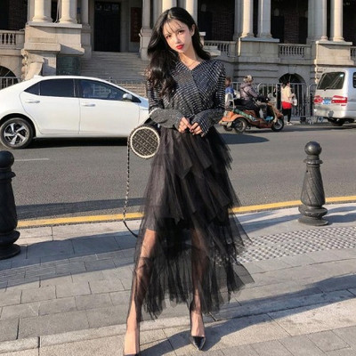 Γυναικεία φούστα από τούλι με ψηλή μέση