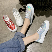 Model nou de adidasi de primavara dama pe platforma din piele ecologica