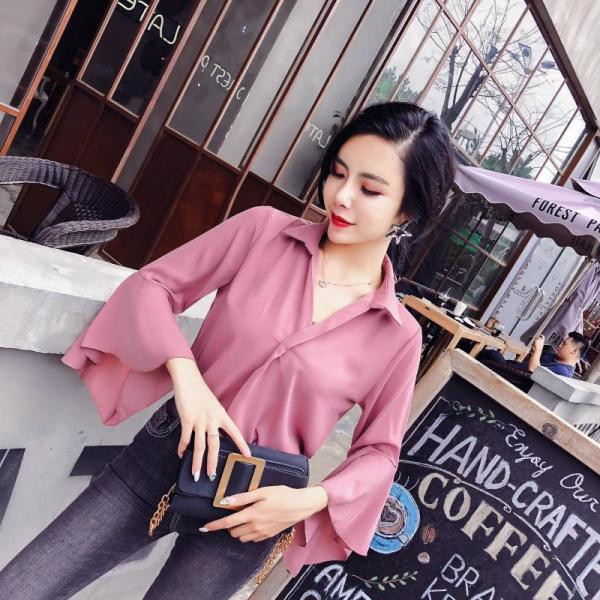 Stílusos női ing lótusz ujjal