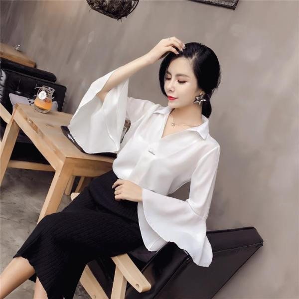 Stílusos női ing lótusz ujjal