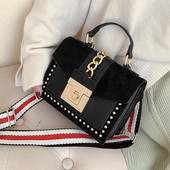 Stílusos női táska hosszú és rövid füllel - fém rögzítéssel