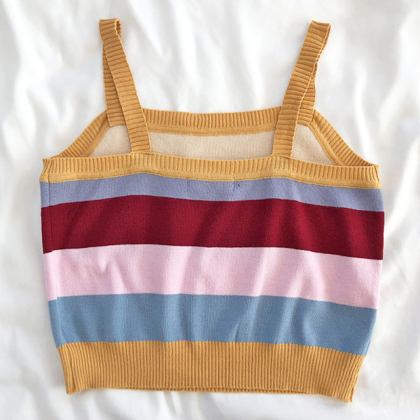 Įvairiaspalvis moteriškas dryžuotas apatinis trikotažas