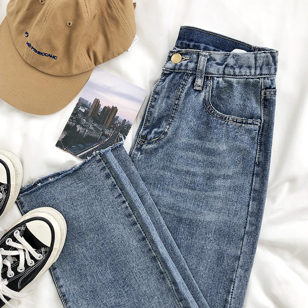 Blugi retro dama cu talie inalta