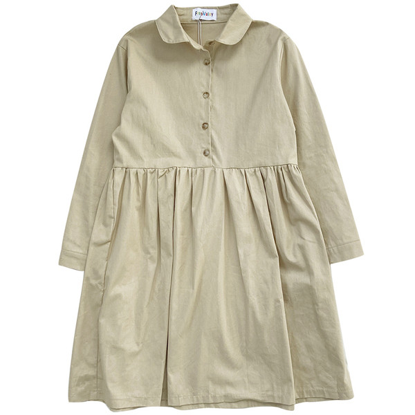 Ρέτρο στυλ γυναικείο φόρεμα με κλασικό γιακά και κουμπιά