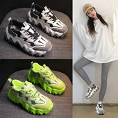 Νέο μοντέλο γυναικεία καθημερινά αθλητικά παπούτσια με κορδόνια και σκληρή σόλα