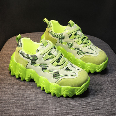 Νέο μοντέλο γυναικεία καθημερινά αθλητικά παπούτσια με κορδόνια και σκληρή σόλα