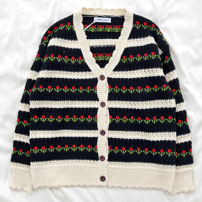 Casual γυναικεία ζακέτα με κουμπιά και κεντήματα