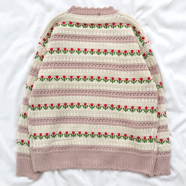 Casual γυναικεία ζακέτα με κουμπιά και κεντήματα