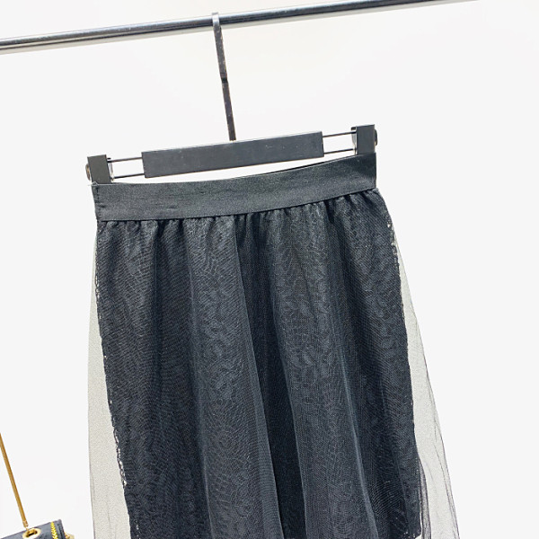 Fusta de dama moderna din dantela - A-line cu talie inalta