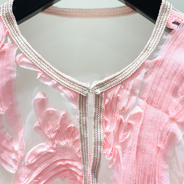 Új modell női sifon blúz 3/4 lótusz ujjal