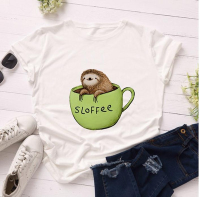 Alkalmi fehér póló rövid ujjal és rátéttel - nagy méret