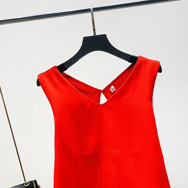 Maiou de damă model nou cu spatele gol și panglică