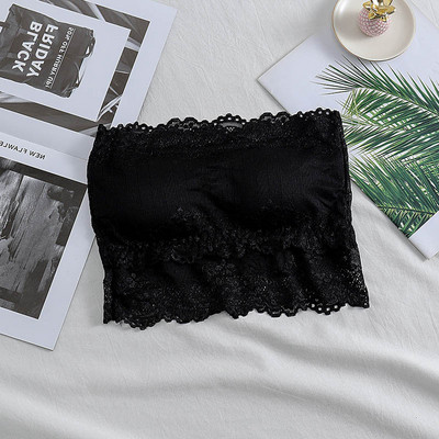 Mežģīņu krūšturs bez lencēm ar spilventiņiem