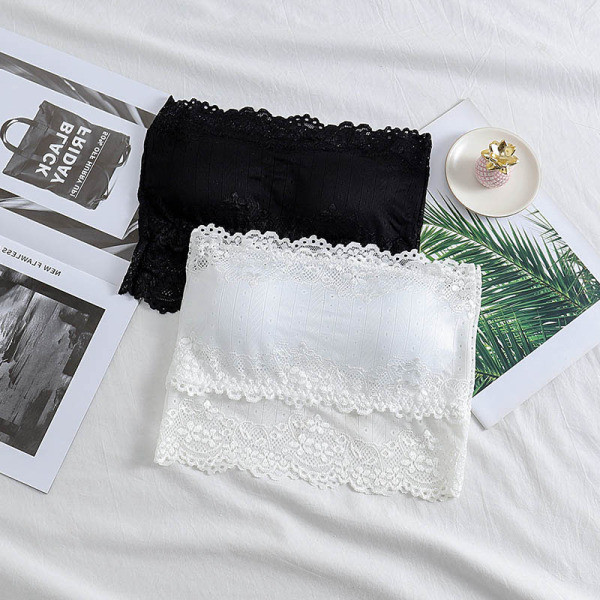 Mežģīņu krūšturs bez lencēm ar spilventiņiem