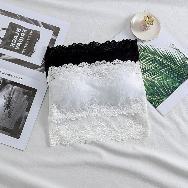 Mežģīņu krūšturs bez lencēm ar spilventiņiem