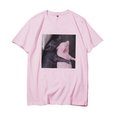 Γυναικείο μπλουζάκι με εφαρμογή και επιγραφή