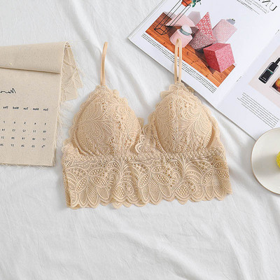 Γυναικείο δαντελοτώ μπουστάκι με V neckline και λουράκια ώμου