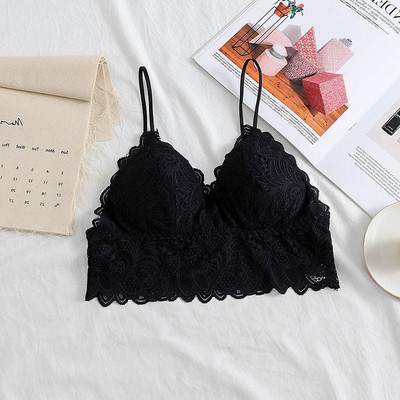 Γυναικείο δαντελοτώ μπουστάκι με V neckline και λουράκια ώμου