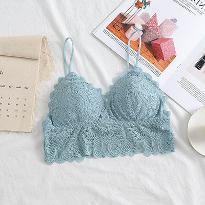 Γυναικείο δαντελοτώ μπουστάκι με V neckline και λουράκια ώμου