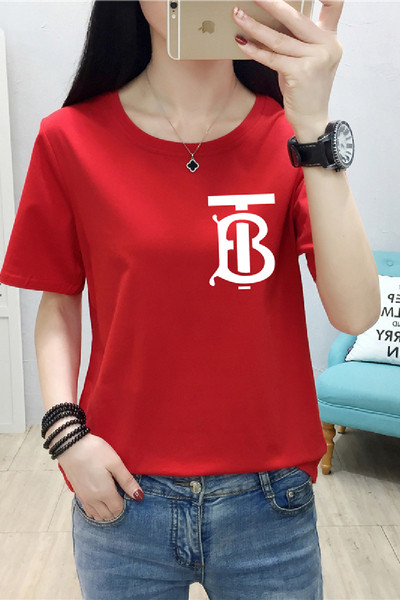 Uue mudeli lühikeste varrukate ja ovaalse kaelusega naiste T-särk